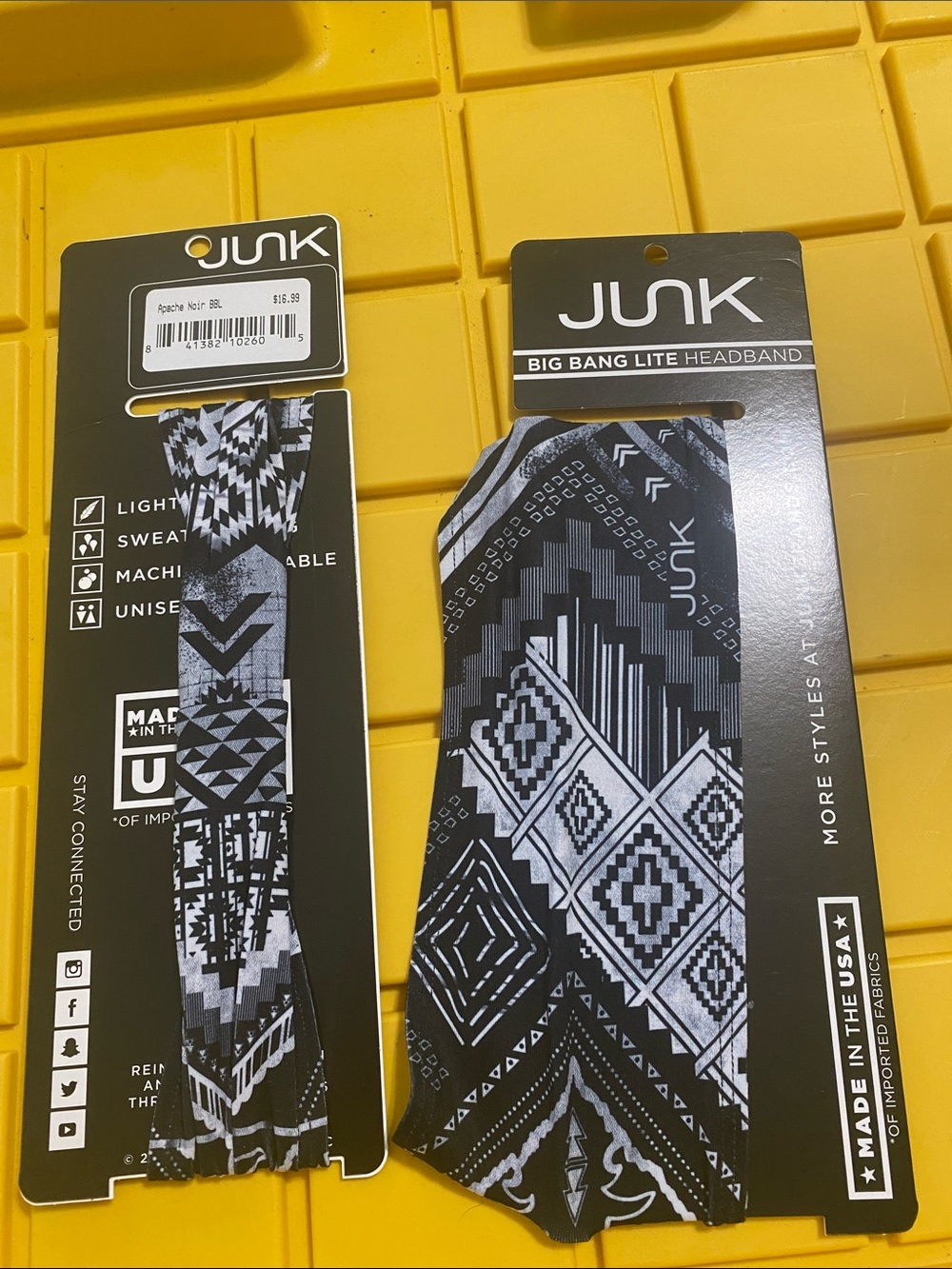 JUNK Black & White Aztec Big Bang Lite Headband